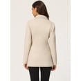 thumbnail image 4 of Abrigo de Fieltro Allegra K Doble Botonadura Beige S, 4 of 6