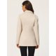 thumbnail image 4 of Abrigo de Fieltro Allegra K Doble Botonadura Beige S, 4 of 6