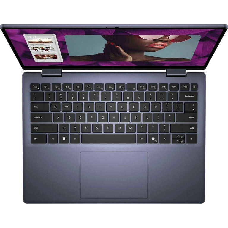 Dell Inspiron 14 7445 Business Laptop, 14" FHD+ 2-in-1 Touchscreen, AMD Ryzen 5 8640HS, 16 GB DDR5, 512 GB SSD, Fingerprint Reader, Backlit KB, Wi-Fi, Windows 11 Pro