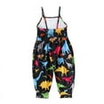 thumbnail image 4 of Toddler Girls Kids Jumpsuit One Piece Floral Dinosaur Playsuit Strap Romper Summer Outfits Clothes, 4 of 8