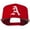 Red, variant on Large Old English A Embroidered Flat Bill Cap - Royal OSFM