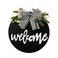 thumbnail image 2 of Hanging Wall Decor,Welcome Door Plate Decorative Plate Simulation Flower Wall Hanging Home Decoration Wreath, 2 of 9