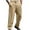 #Khaki, variant on DPTALR Men's Solid Slant Insertion Pocket Button Zipper Business Western Style Trousers,White Big and Tall Men M
