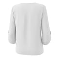 thumbnail image 7 of Yteetum 3/4 Length Sleeve Summer Tops for Women Oversized 3/4 Sleeve Crewneck Cotton Linen Shirts Casual Solid Round Neck Loose Lightweight Comfy Half Sleeve T Shirts, 7 of 7