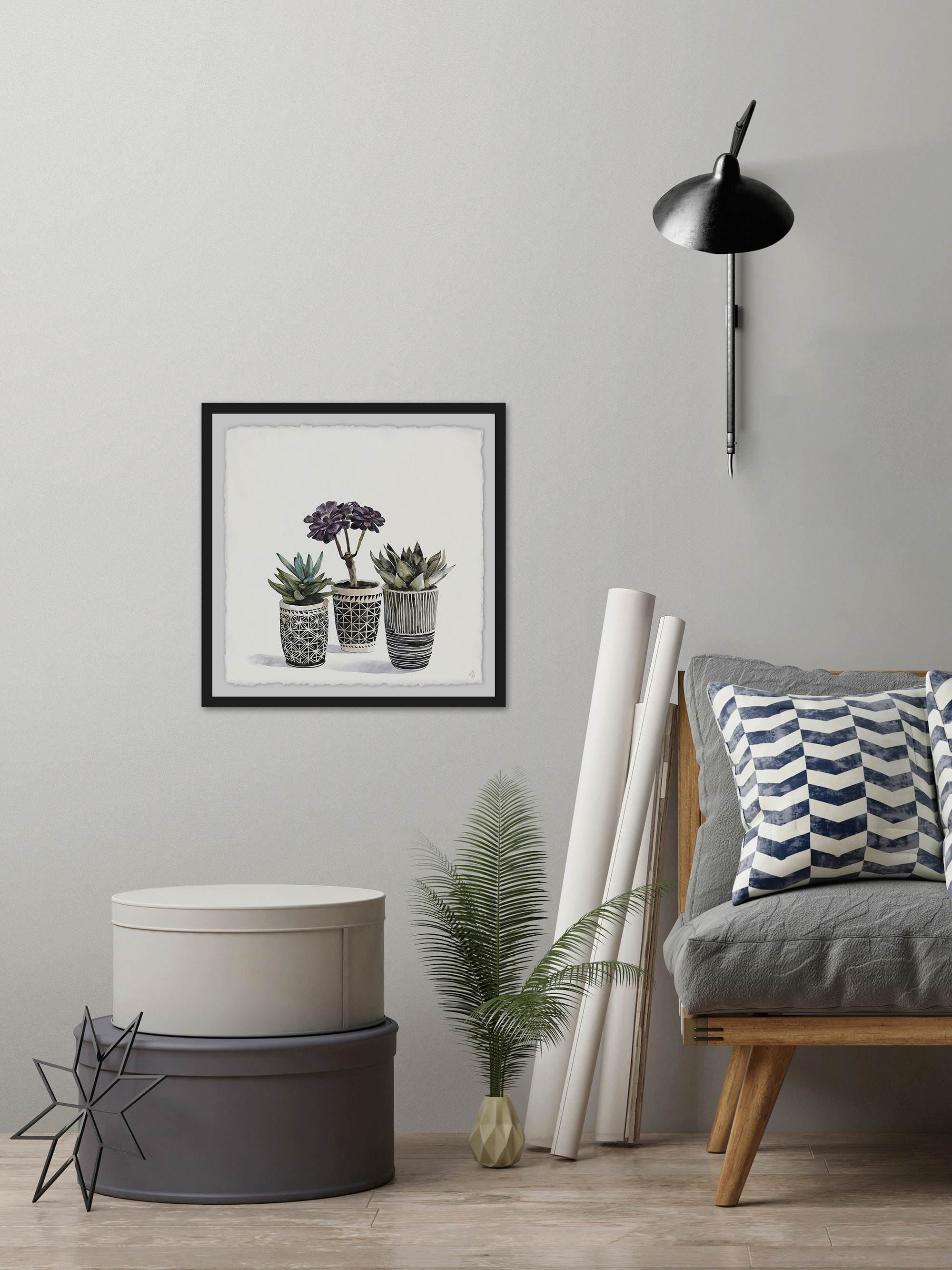 Three Pots II Framed Painting Print