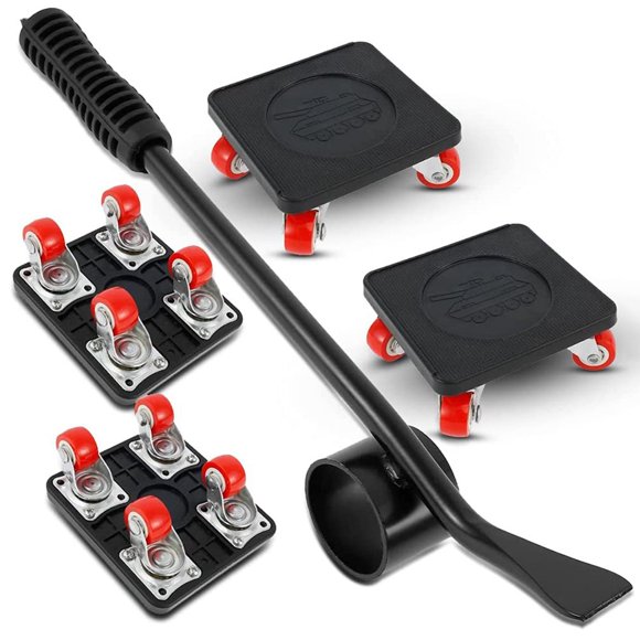 5PCS Heavy Duty Furniture Lifter 880LB Heavy Duty Furniture Lifter Labor-Saving Appliance Mover Sliders for Sofas Refrigerators Hard Floors