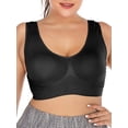 thumbnail image 2 of SAYFUT Women's Plus Size Pure Comfort Seamless Wirefree Bra Racerback Sports Bras for Workout Gym Activewear, 2 of 7