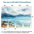 thumbnail image 3 of Peel and Stick Wallpaper Waterproof Ocean watercolor hand painting Wall Mural Decor Self Adhesive and Removable 69in x 98in, 3 of 8