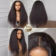 thumbnail image 7 of LEMENTINE 13x4 Full Frontal Lace Glueless Kinky Straigt Yaki 200% High-Density Pre-Plucked Human Hair Wigs Long Hair from 18inch to 30inch with Natural Color, 7 of 7