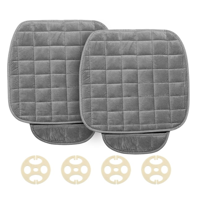 Unique Bargains Car Front Rear Seat Cover Breathable Plush Pad Mat Vehicle Chair Cushion Set Universal