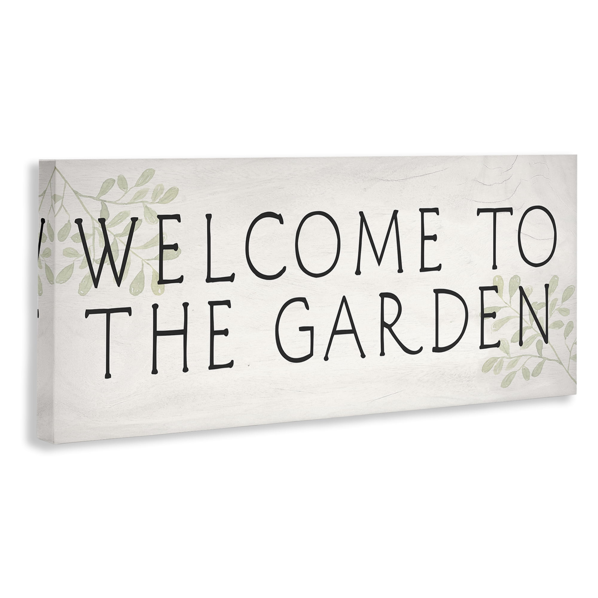 Stupell Industries Vintage Welcome Gardener Plants & Flowers Painting Wrapped Canvas Art Print Wall Art, 40 x 17
