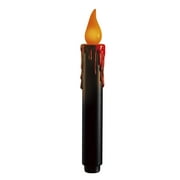 Black Hanging Candle Lights, 4PC, Orange LED Flickering Flame, Battery Operated, 7in, Halloween Indoor, by Way To Celebrate