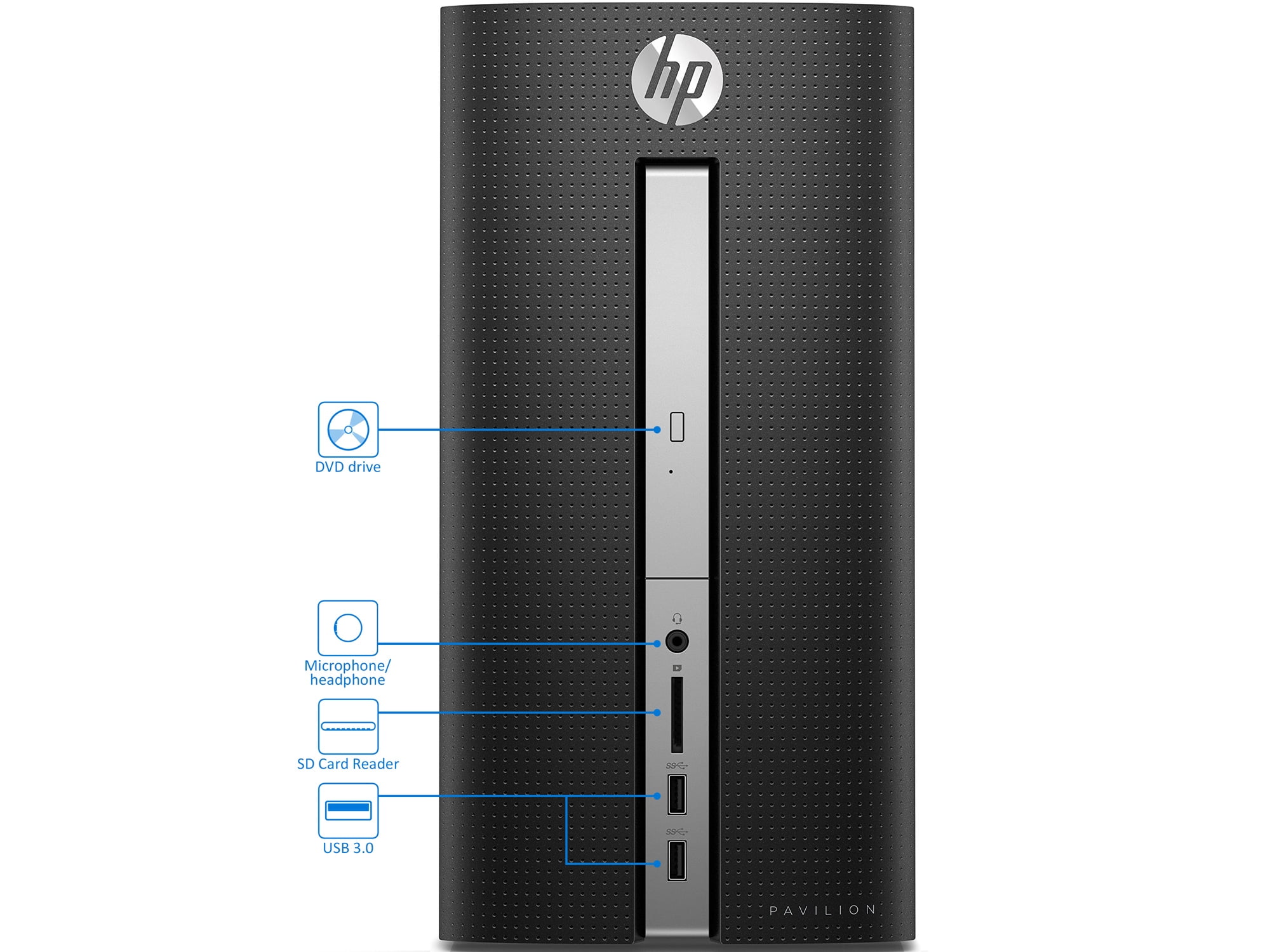 HP Pavilion 570 Desktop PC, Intel Quad-Core i5-7400 Upto 3.5GHz
