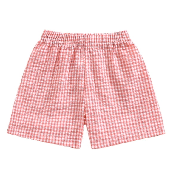 Pimfylm Toddler Baby Boy Shorts Boys Toddler Boys Pull on Jogger Shorts Toddler Boy Girl Plaid Shorts Casual Summer Gingham Shorts Waist Beach Shorts Bottoms Streetwear Size for 2-3 Years,Green