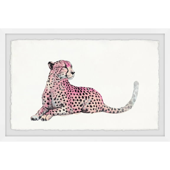Marmont Hill Pink Cheetah Framed Wall Art