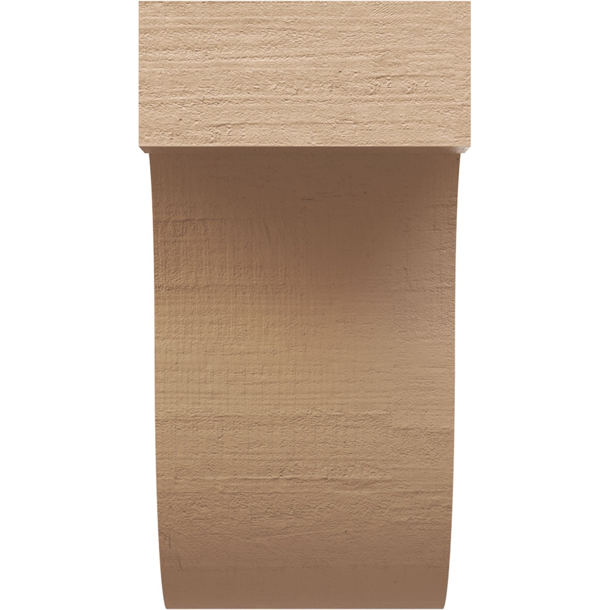 8"W x 8"D x 16"H Wide Del Monte Rough Cedar Woodgrain TimberThane Corbel, Primed Tan