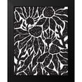 thumbnail image 2 of Medley, Elizabeth 12x14 Black Modern Framed Museum Art Print Titled - BW Floral Linocut, 2 of 5