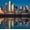 Dallas Skyline, variant on Elephant Stock Pittsburgh Blue Hour Wall Art - Horizontal Canvas Wall Art - Living Room Wall Decor - City Canvas - Blue And Orange Decor - 36" x 24"