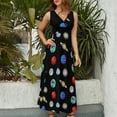 thumbnail image 5 of Maxi Dress Space System Dress Colorful Planets Vintage V Neck Custom Boho Beach Long Dresses Street Fashion Oversize Vestido, 5 of 7