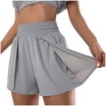 thumbnail image 5 of Tumotour Skirt Shorts For Women Fake Two Piece Sports Shorts Running Casual Loose Breathable Yoga Shorts Summer Tennis Skirt, 5 of 7