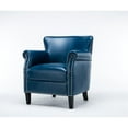 thumbnail image 3 of Home Square 2 Piece Faux Leather Club Accent Chair Set in Navy Blue, 3 of 13