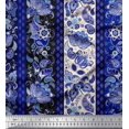 thumbnail image 1 of Soimoi Cotton Duck Fabric Stripe & Paisley Decor Fabric Printed Yard 56 Inch Wide, 1 of 3