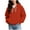 Red, variant on Women's 1/4 Zipper Sweaters, Loose Pullover Hoodies with Pockets, Fashion Sweater for Fall and Winter