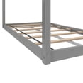thumbnail image 6 of Max & Lily Twin Size Solid Wood House Bed Frame with Roof for Kids Bedroom Furniture, Grey, 6 of 9