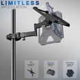 thumbnail image 4 of VIVO Pole Mount Shelf with Articulating Arm, 4 of 8