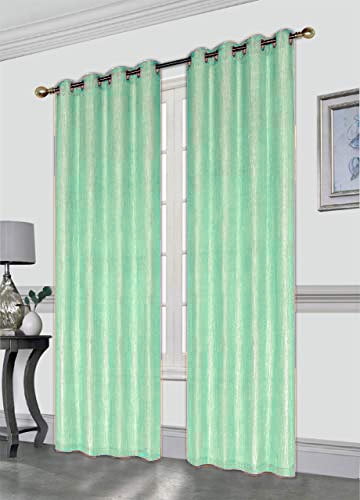 2 PC Gwen Window Curtain Panel Grommet Crushed Elegant Sparkle Metallic 52x84 - Picture 9 of 18