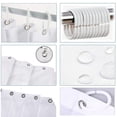 thumbnail image 4 of EGNMCR Shower Curtain Shower Curtain Floral Patterns Printed Decoration Partition Cloth Water Repellent Shower Curtain Hooks With Hooks Easily Install Shower Curtain 71x71'' polyester Shower Curtain, 4 of 7