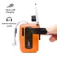 thumbnail image 3 of Radio solar con manivela Radio AM/FM con linterna LED para exteriores (naranja), 3 of 6