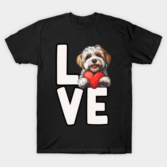 Shih Tzu Love Funny Dog Lover Graphic, H3735 T-Shirt, for Men and Women, Up to Size 5XL