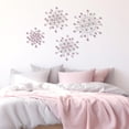 thumbnail image 5 of Pink Metal Wall Sculptures 4 Count Starburst Sunburst Decor for Living Room Bedroom Entryway, 5 of 6
