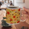 thumbnail image 4 of Combination Pizza Pattern With Pepperoni Olives and Onions White Mug, 4 of 4