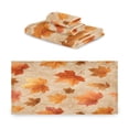 thumbnail image 2 of 3 Piece Bath Towels Set Bath Towel, Hand Towel and Face Towel for Bathroom, Gym, Hotel Orange Autumn Leaves Pattern, 2 of 8