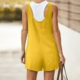 thumbnail image 4 of Dyegold Jumpsuits for Women Casual, Casual Jumpsuits for Women Summer Plus Size Short Cotton Linen Adjustable Straps Trousers Overalls Sleeveless ​​Rompers, 4 of 7