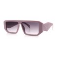 thumbnail image 5 of Womens Mod Flat Top Square Rectangle Beveled Diamond Cut Arm Plastic Sunglasses All Purple, 5 of 7