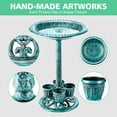 thumbnail image 4 of Bird Bath for Outside with  Removable Flower Planters Polyresin Lightweight Vintage Birdbath for Outdoors Stake Standing Bowl and Water Feeder Yard Garden Decor, 4 of 10