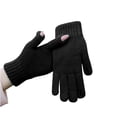 thumbnail image 2 of Lilgiuy Women's Winter Touch Screen Knit Gloves Warm Lining Three Finger Double Touchable Screen Fingertip Design Mittens for Cycling Running Driving, 2 of 4