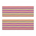 thumbnail image 2 of Abstract Bench Cushion Set of 2, Illustration of Horizontally Arranged Straight Colorful Stripes Hand Drawn Like, Standard Size Foam Pad and Decorative Cover, Multicolor, by Ambesonne, 2 of 4