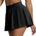 thumbnail image 2 of Faldas de Tenis Plisadas con Pantalón Corto Interior, Faldas Pantalón de Golf de Cintura Alta para Mujer con Bolsillos, Faldas Pantalón Deportivas Negras Talla S, 2 of 7