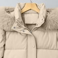 thumbnail image 5 of Levmjia Women's Faux Fur Hooded Puffer Jacket Lined Warm Winter Coat Zip Up Quilted Outerwear with Pockets, 5 of 9