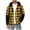 Yellow, variant on Atkumj Plaid Hoodies for Men Fashion Fall Button Down Jacket with Black Hood Casual Comfortable Long Sleeve Hoodie with Pockets S