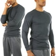 thumbnail image 4 of ToBeInStyle Men's Medium Weight Long Sleeve Waffle Knit Classic Thermal Shirt, 4 of 7