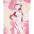 thumbnail image 2 of Evangelion Neon Genesis Women's Asuka Character Tie-Dyed Anime Boyfriend Fit T-Shirt, 2 of 4