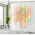 thumbnail image 5 of Ambesonne Colorful Shower Curtain, Psychedelic Flower, 69"Wx70"L, Multicolor, 5 of 5
