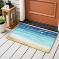 thumbnail image 5 of Summer Coastal Area Rugs 2x3 for Living Room, Turquoise Ombre Beach Ocean Waves Non Slip Washable Rug Runner, Low Pile Indoor Floor Carpet Mat Bathroom Rugs for Bedroom, Kids Room, 5 of 9