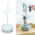 thumbnail image 3 of Jewelry Hanging Tree Stand Organizer Student Display Rack Necklace Earrings Dustproof Storage Box Jewelry Rack Desktop Pc Dust  Dust Proofed, 3 of 8