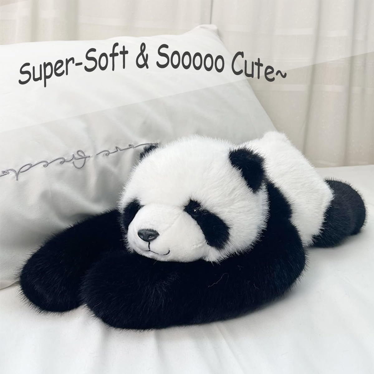 25.6 inch Panda Weighted Stuffed Animals, Weighted Plush Animal, Cute Soft Plush Toy Pillow Hugging Plushie Birthday Gifts for Kids Adults